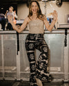 Black Aztec Pattern Flares 2XL