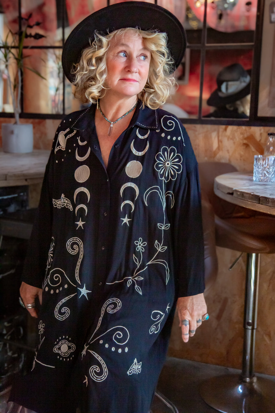Cosmic Gold & Black Shirt/ Dress - Boho Buffalo Accessories