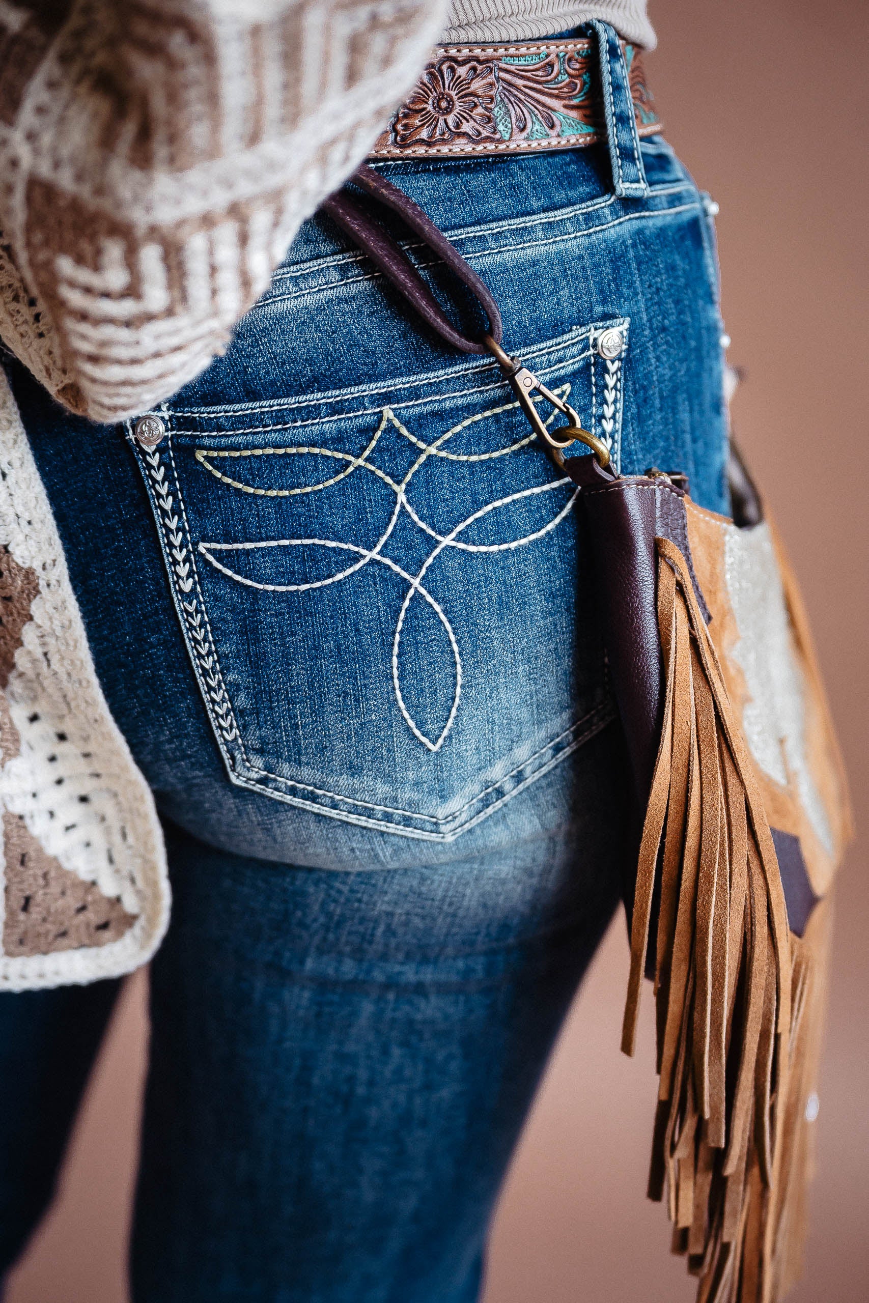 Western Embroidered Boot Cut Jeans - Boho Buffalo Accessories
