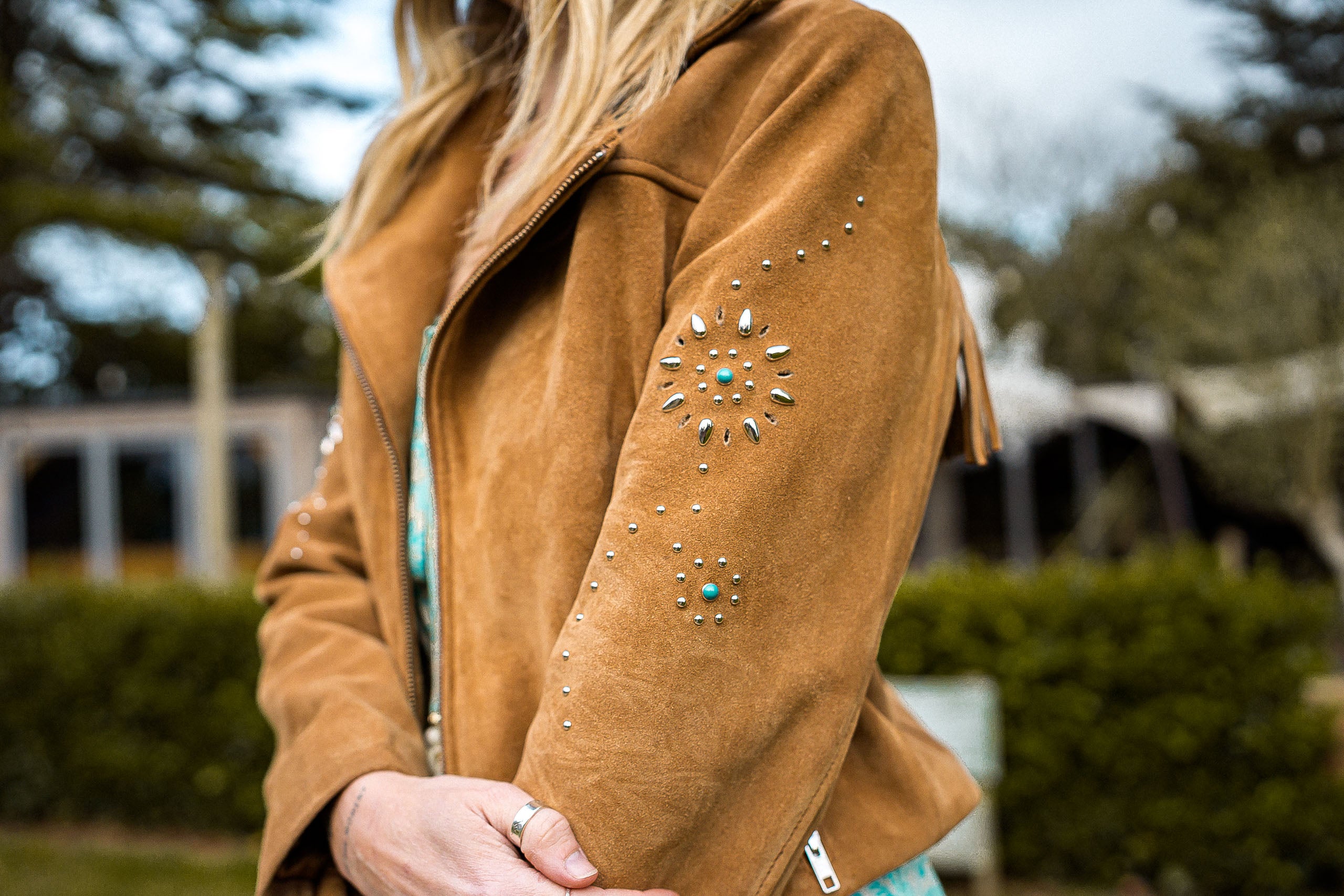 Tan 'Signature' Fringe Jacket - Boho Buffalo Accessories