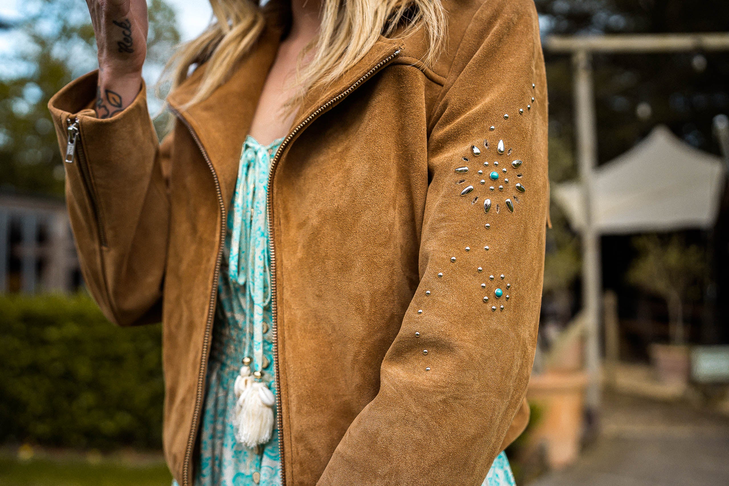 Tan 'Signature' Fringe Jacket - Boho Buffalo Accessories