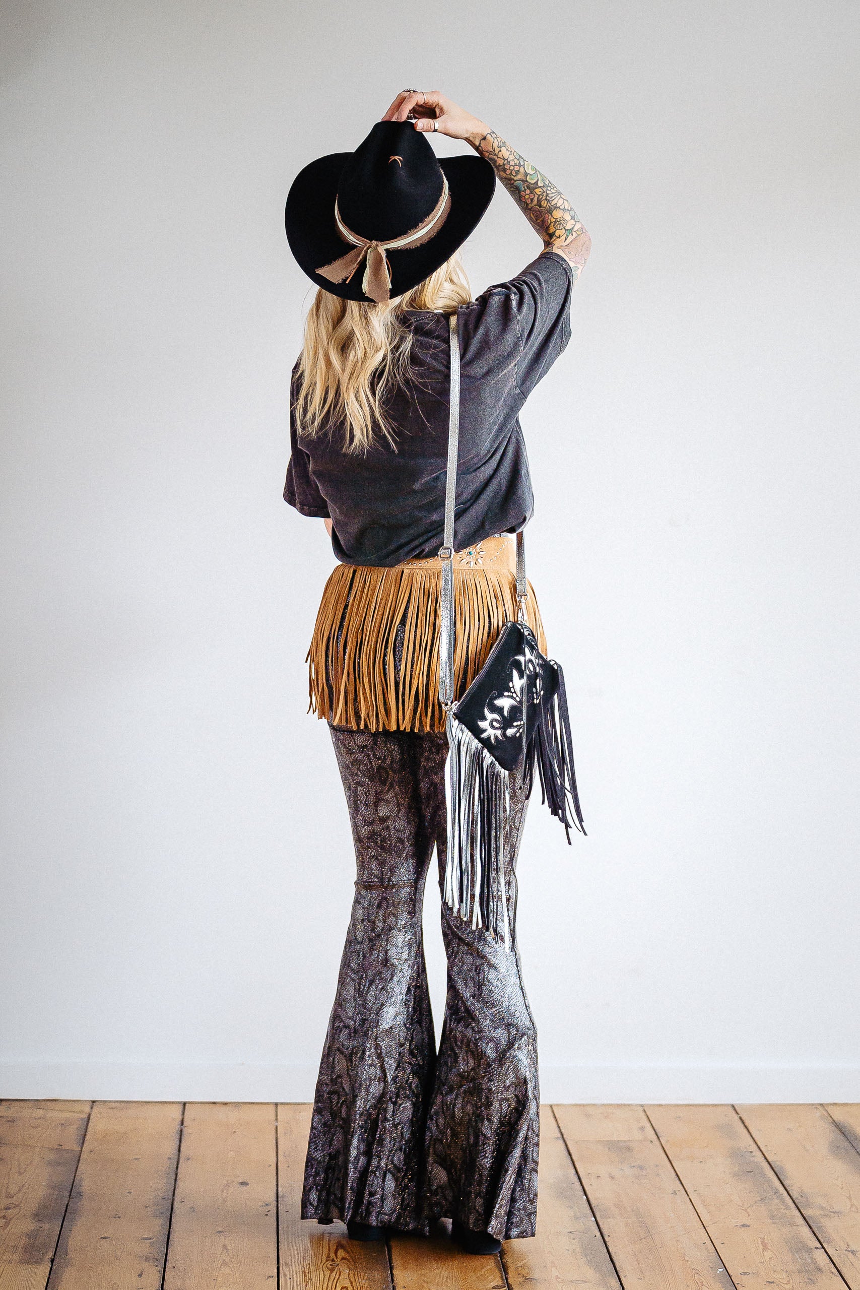 Tan Suede Fringe Belt - Boho Buffalo Accessories