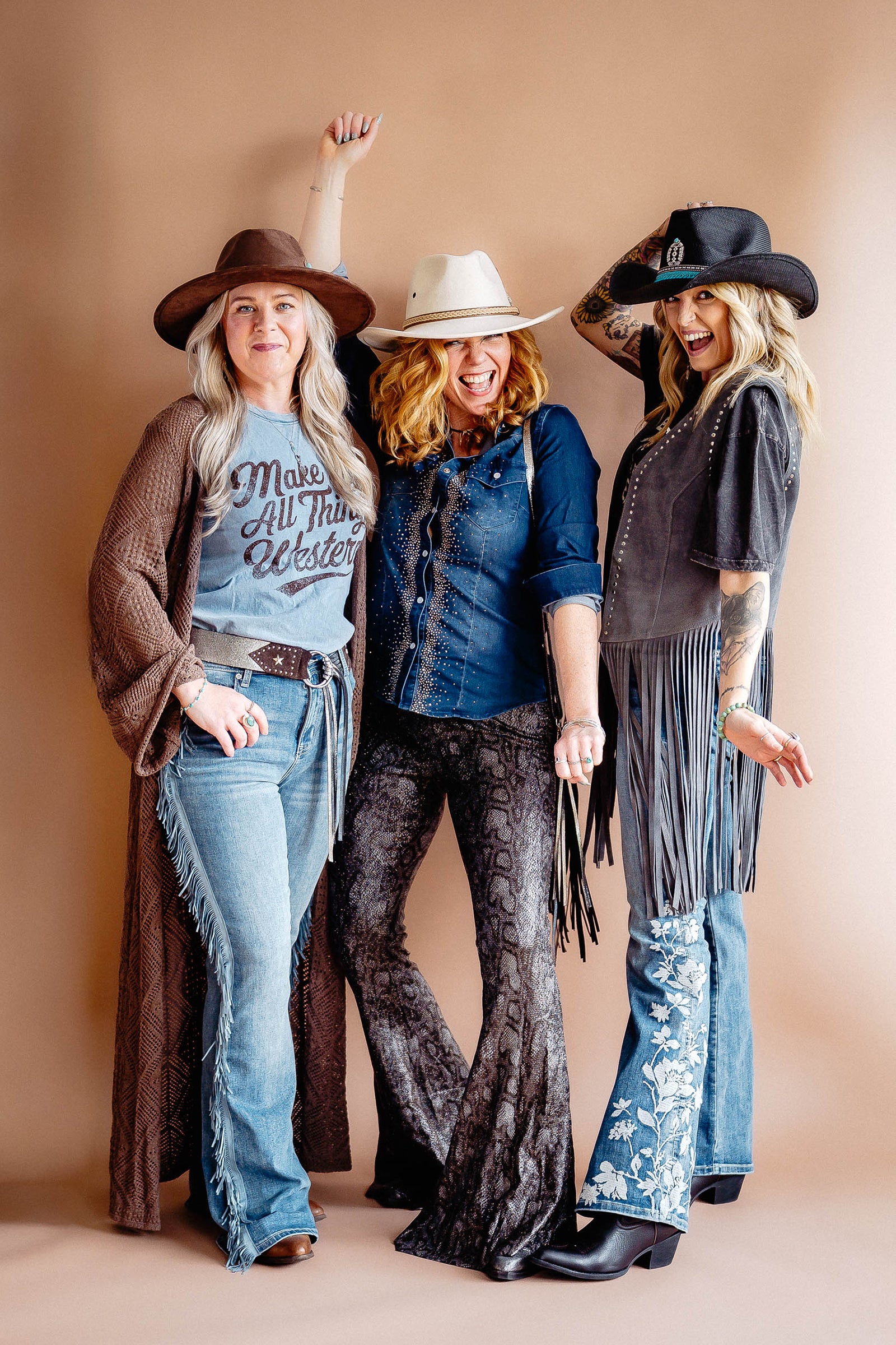 Rhinestone Denim Shirt - Boho Buffalo Accessories