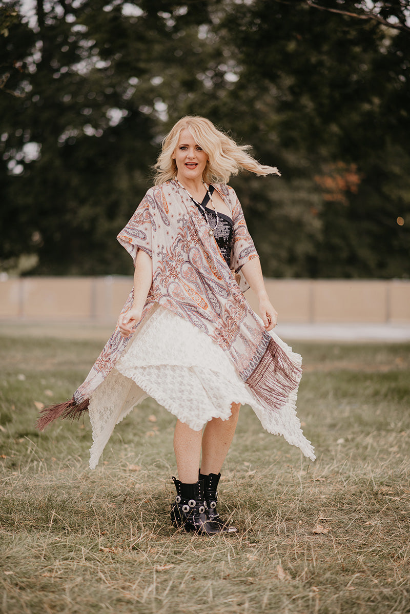 Fringed Darlin' Kimono - Boho Buffalo Accessories