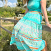 Rainbow Stripe Maxi Skirt