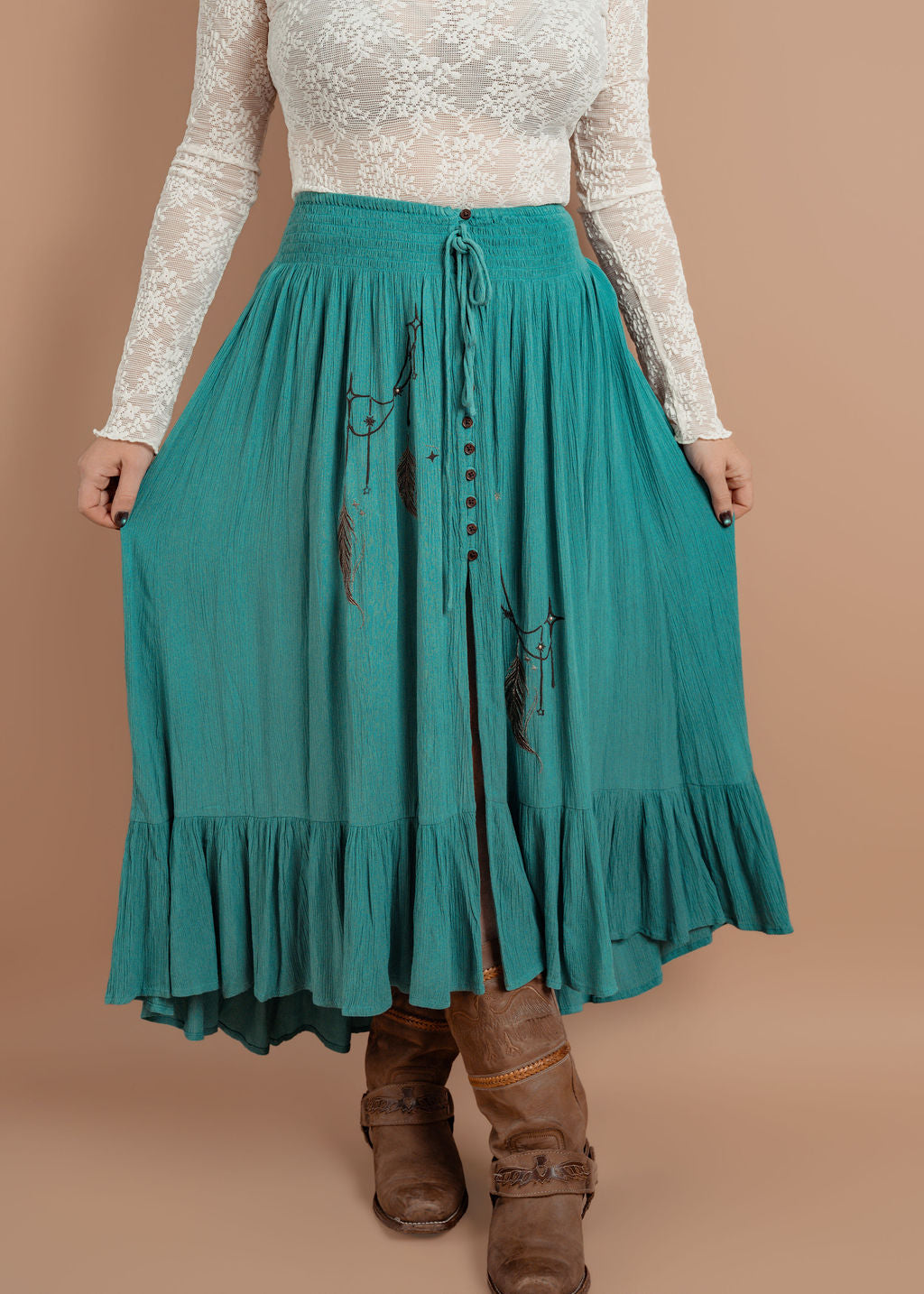 'Juinper Mint' Maxi Skirt