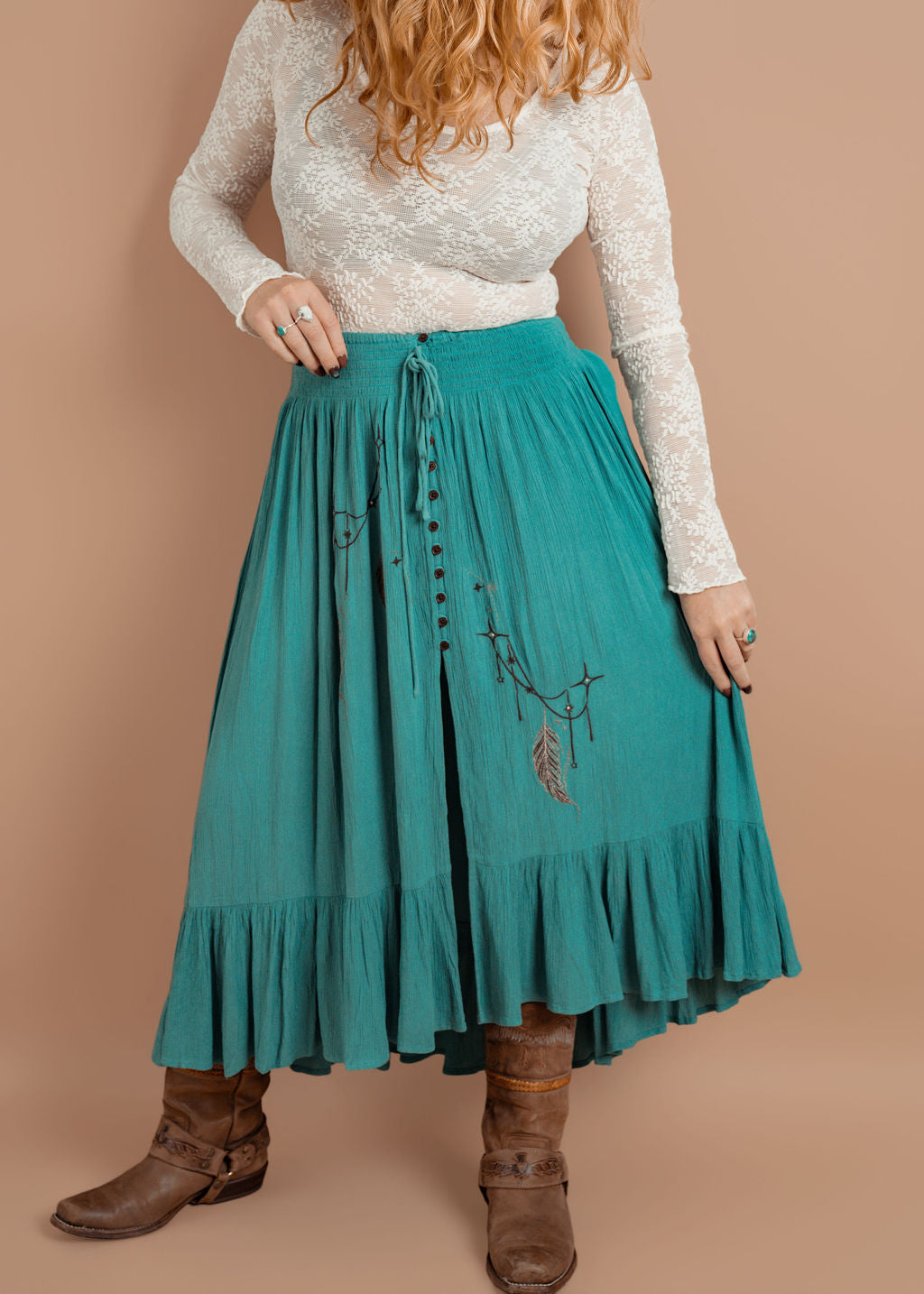 'Juinper Mint' Maxi Skirt