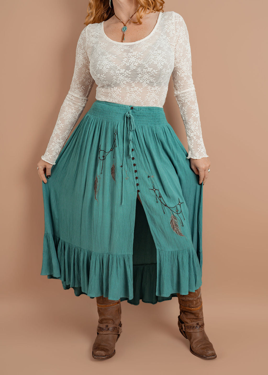 Cream Lace Reversible Top