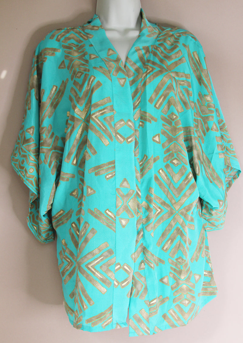 Desert Oasis Geometric Kimono Jacket
