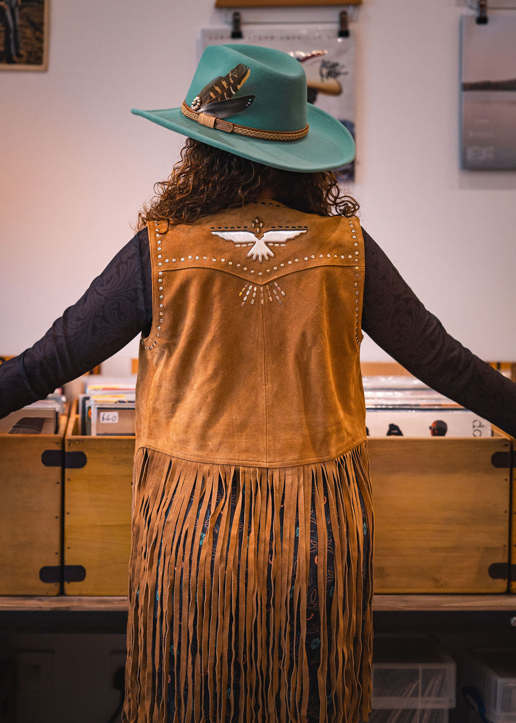 Tan Fringed 'Eagle' Waistcoat