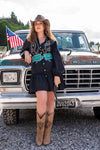 Black western dress M