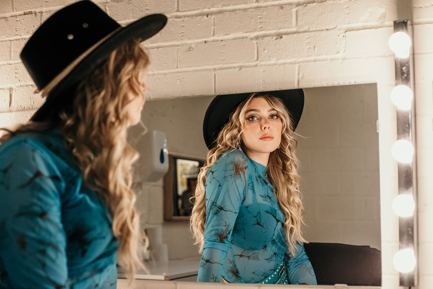 Black Diamante Feather Western Hat - Boho Buffalo Accessories