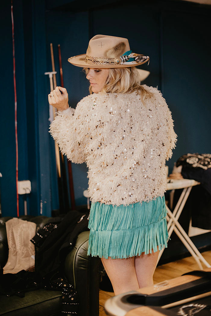 Turquoise Fringe Shorts/Skirt - Boho Buffalo Accessories