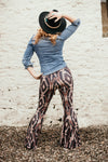 Brown Aztec Pattern Flares 2XL
