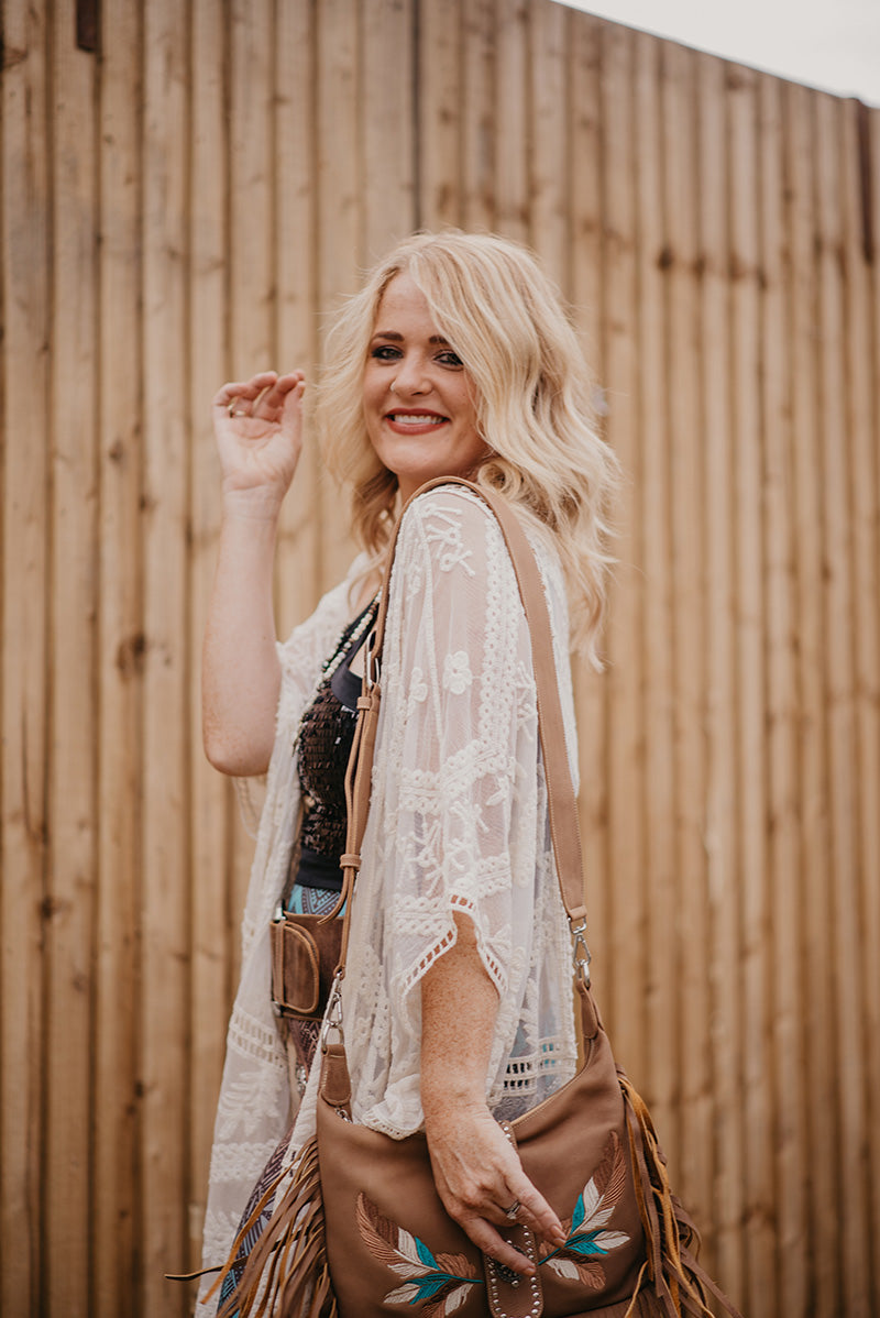 Embroidered Mesh Kimono - Various - Boho Buffalo Accessories
