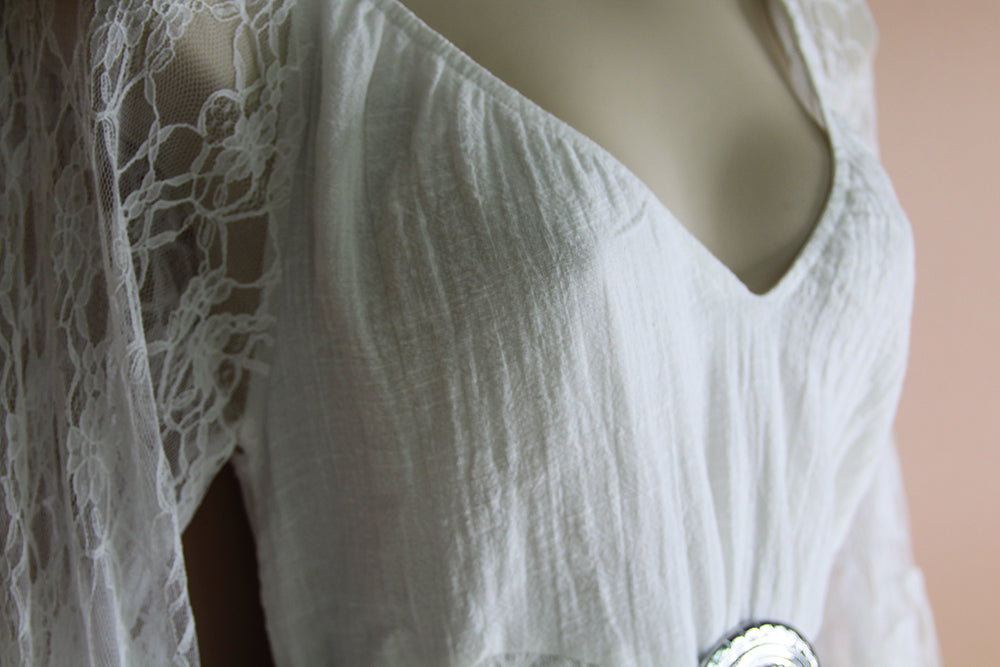 Ruffle Lace Bell Sleeve Skort Dress