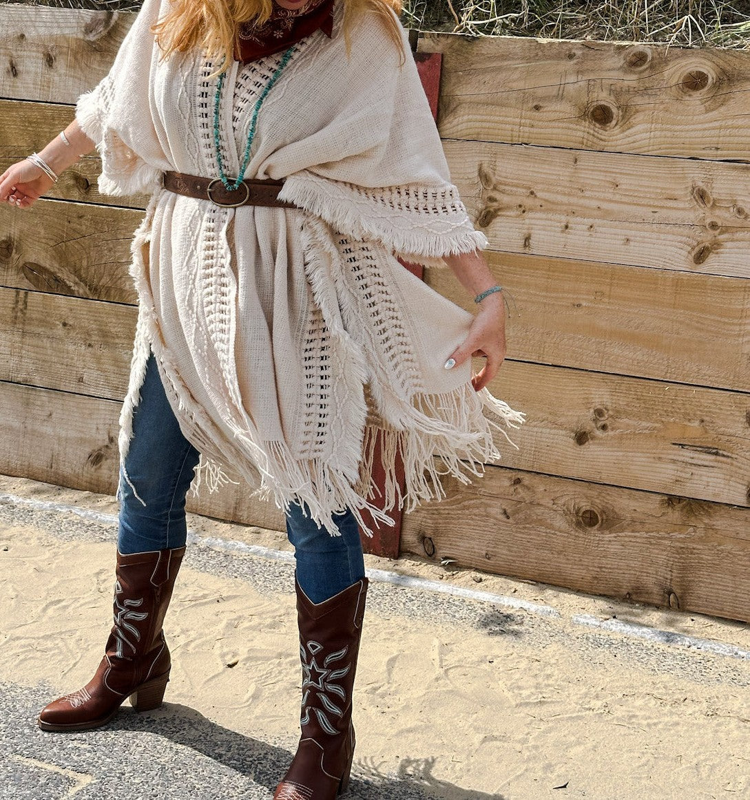 Black Fringe Bohemian Shawl - Boho Buffalo Accessories