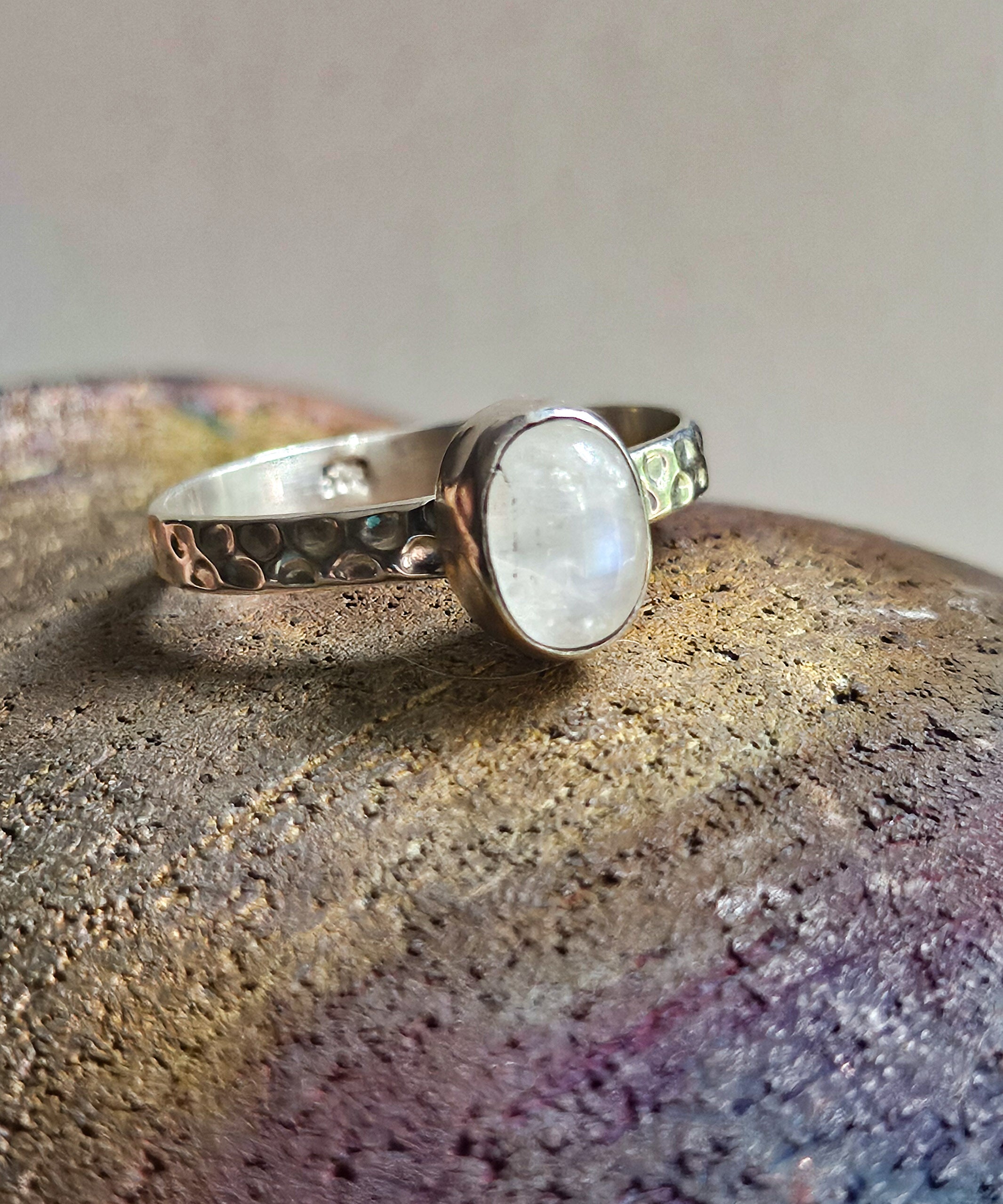 Moonstone Textured Ring - Boho Buffalo Accessories