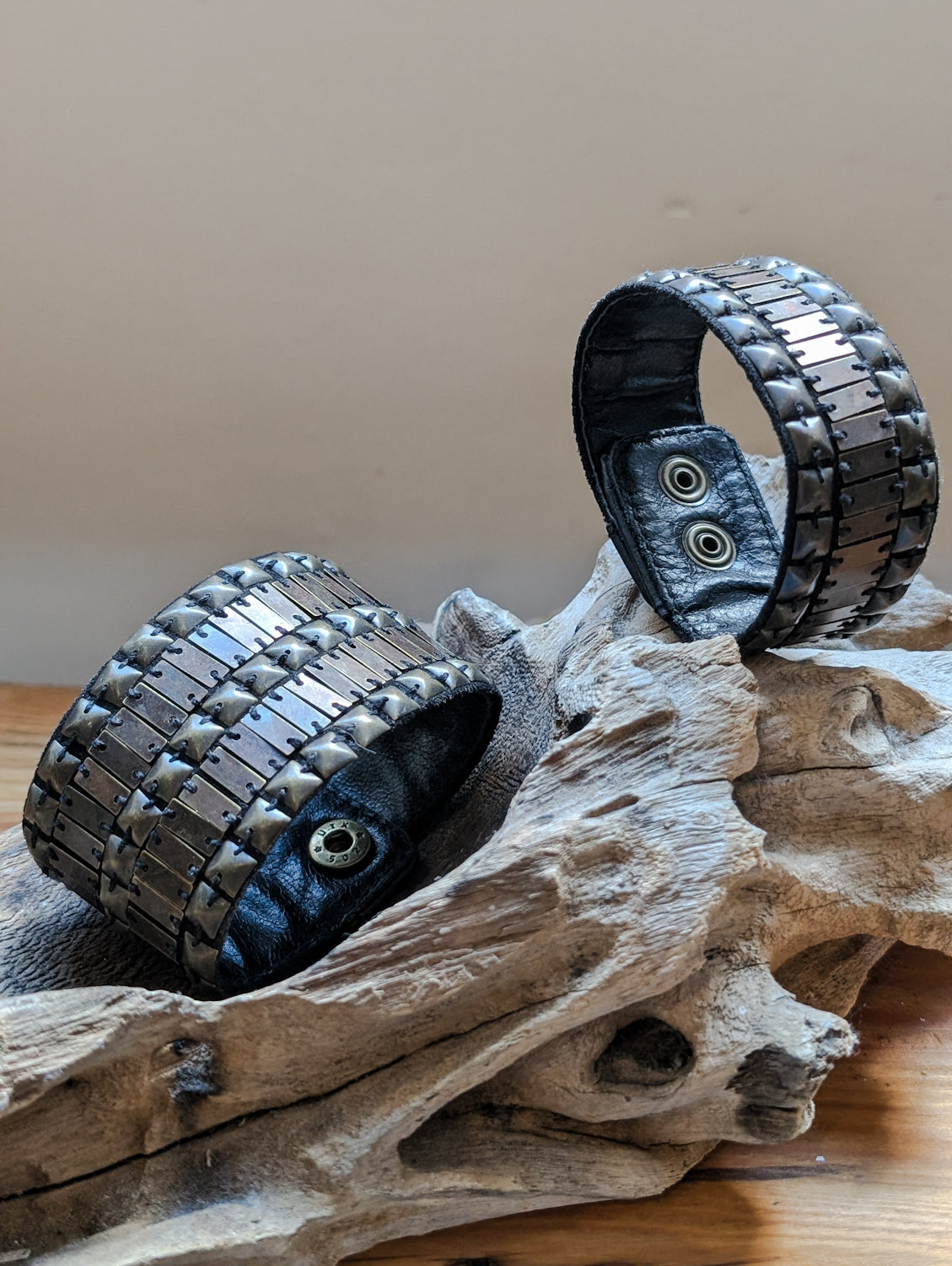 Leather Studded Cuff - Boho Buffalo Accessories