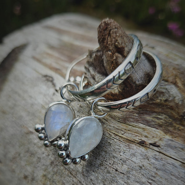 Gemstone Pattern Hoops
