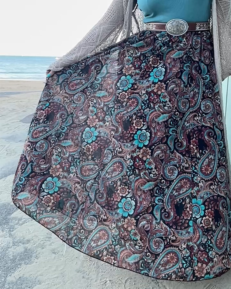 Paisley Maxi Skirt