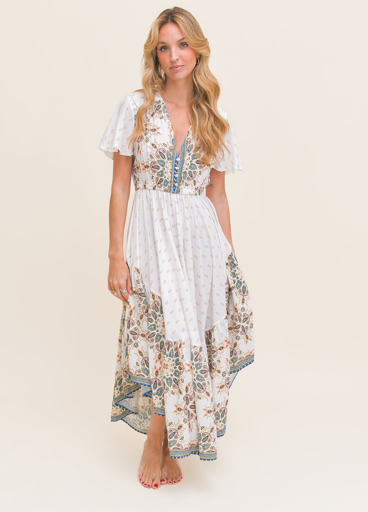 boho chic accessories for maxi dress Gemstone Print MiNi dress