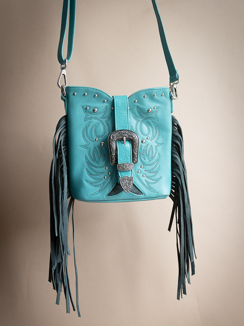 Turquoise Western Mini Bag