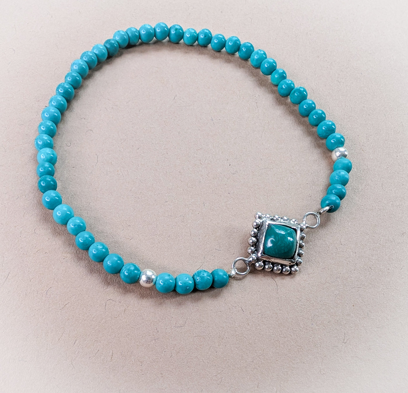 Green Turquoise Stretch Bracelet