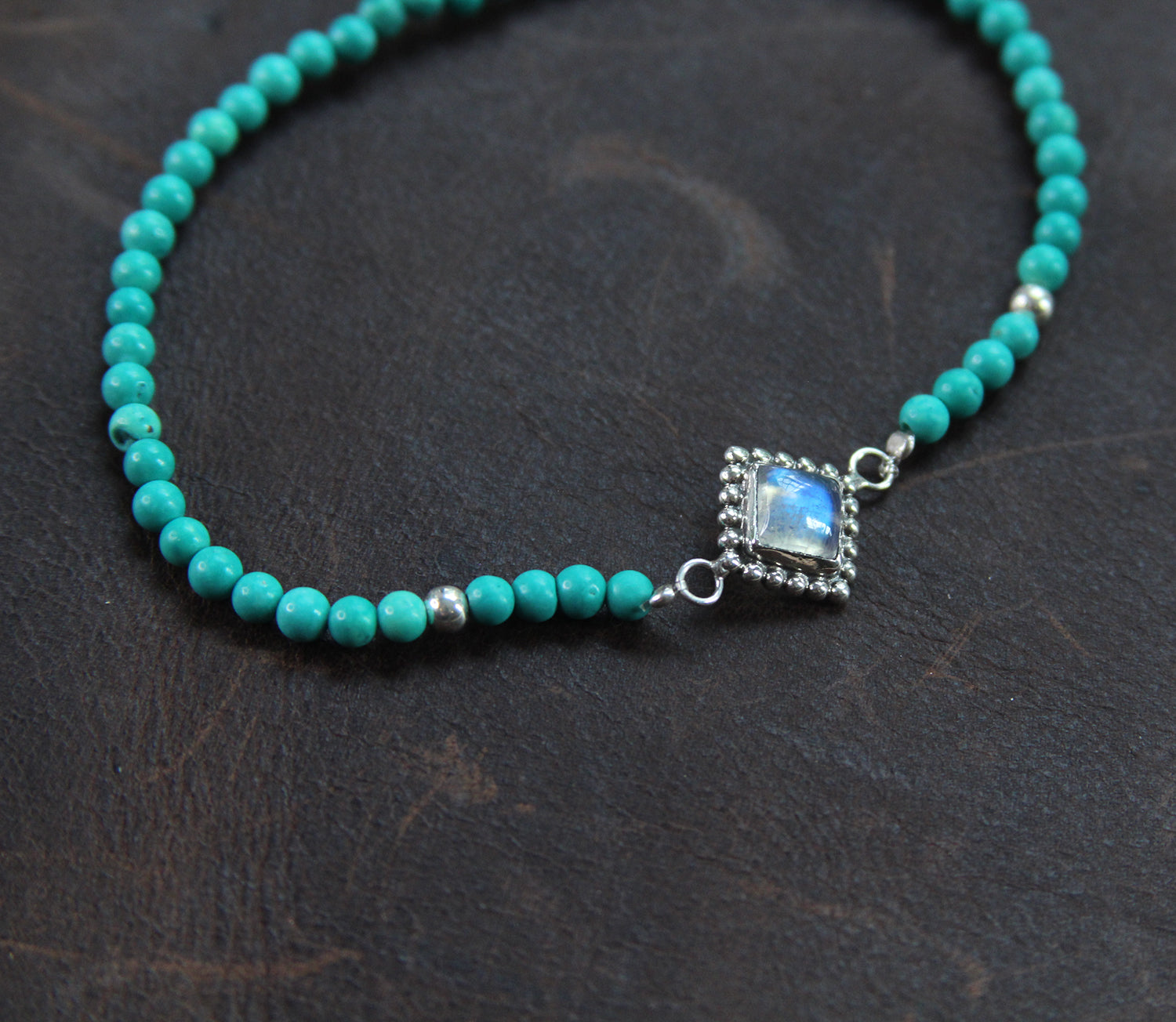 Rainbow Moonstone Stretch Bracelet
