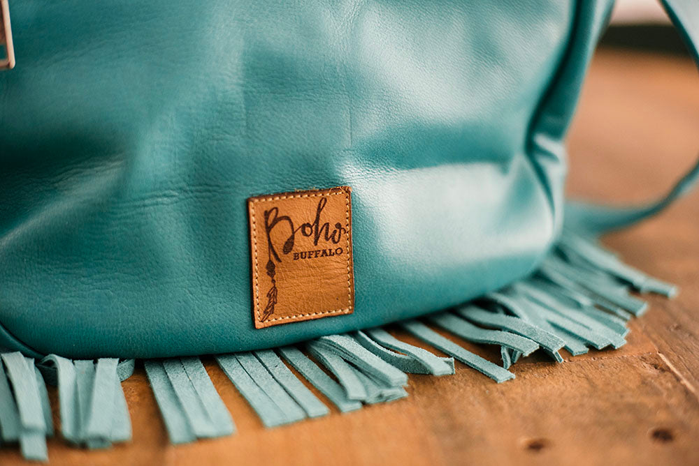Turquoise Western Fringe Shoulder Bag