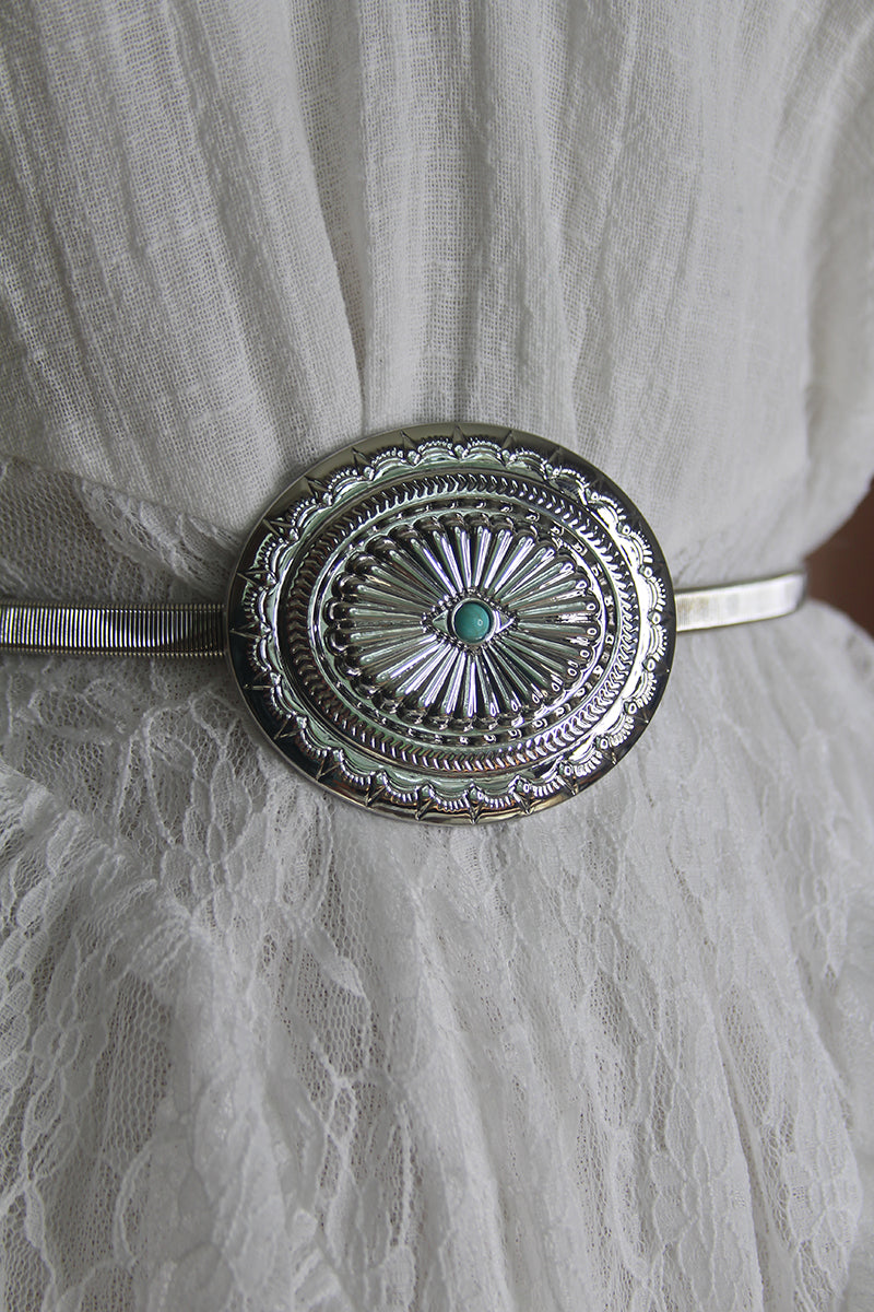 Metal Concho Stretch Belt