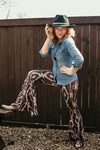 Brown Aztec Pattern Flares 2XL