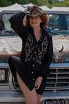 Black western dress M