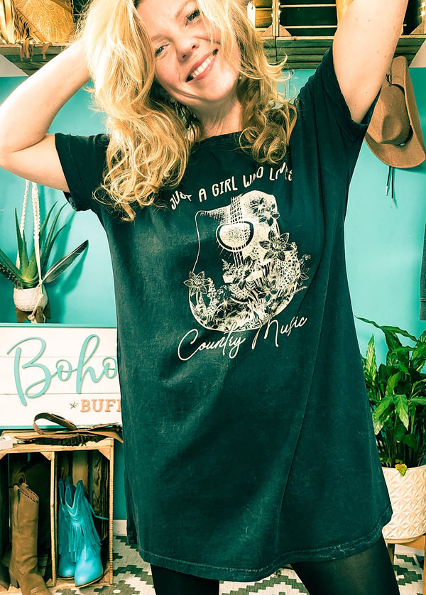 Country Music T-Shirt Dress M