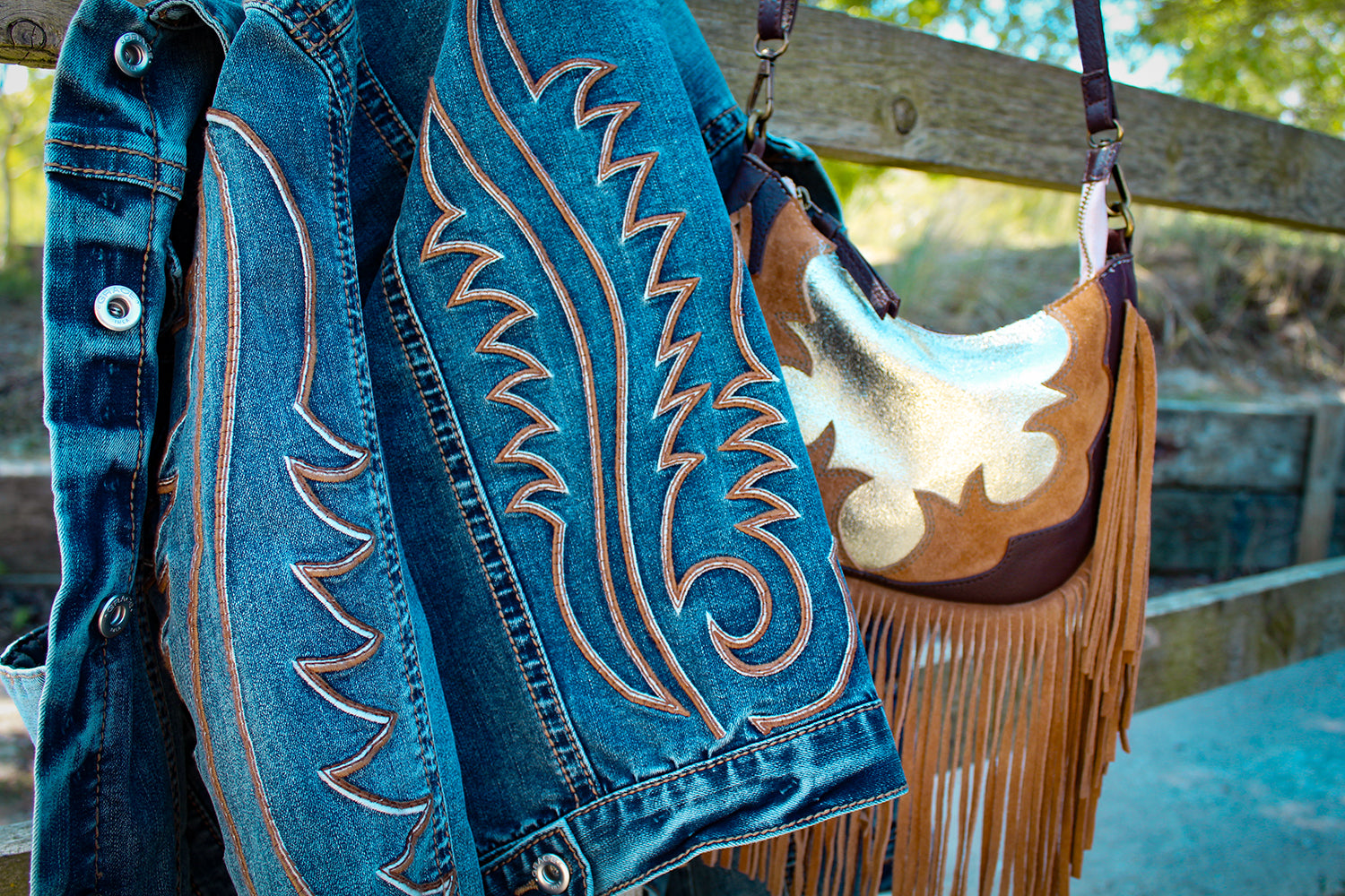 Boot Stitch Denim Jacket - Boho Buffalo Accessories