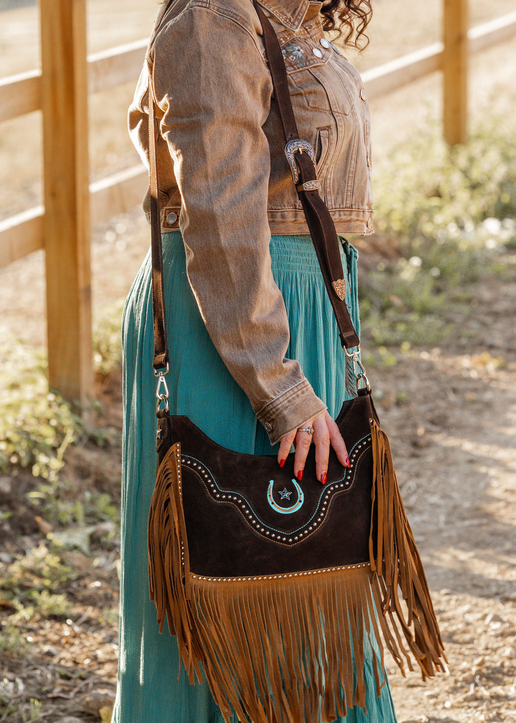 'Lucky Star' Fringe Western Bag