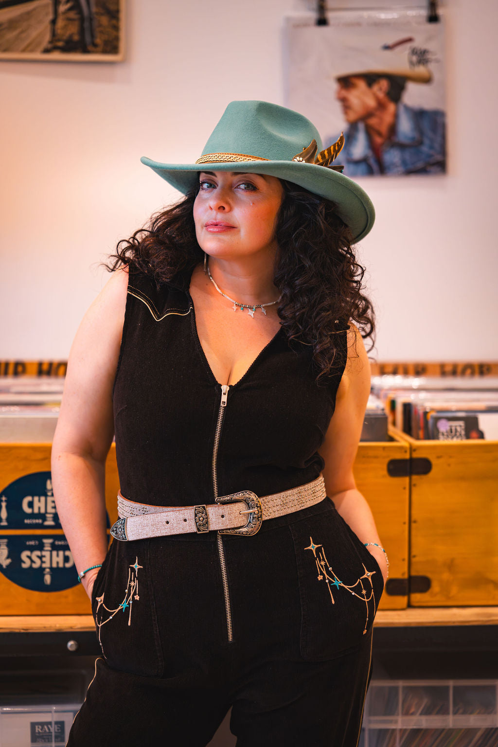 Frost Studded Western Belt