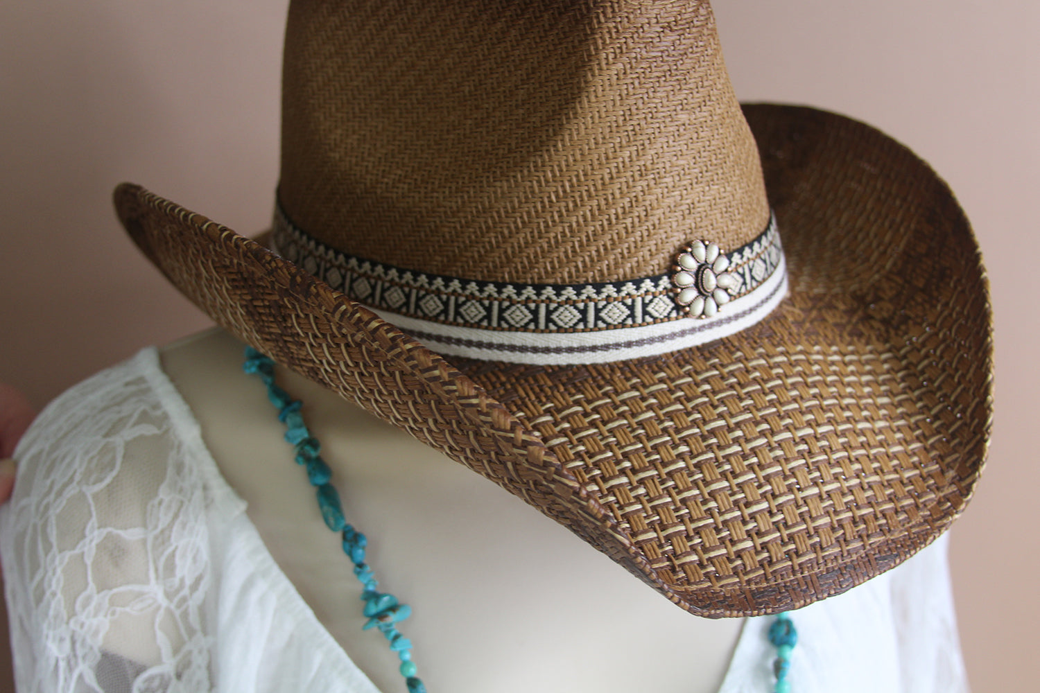 'Daisy Fields' Western Straw Hat