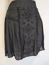 Black Boho Mini Skirt S