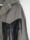 Charcoal Fringe Denim Shacket (S 10-12)
