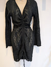 Black Crochet Dress S
