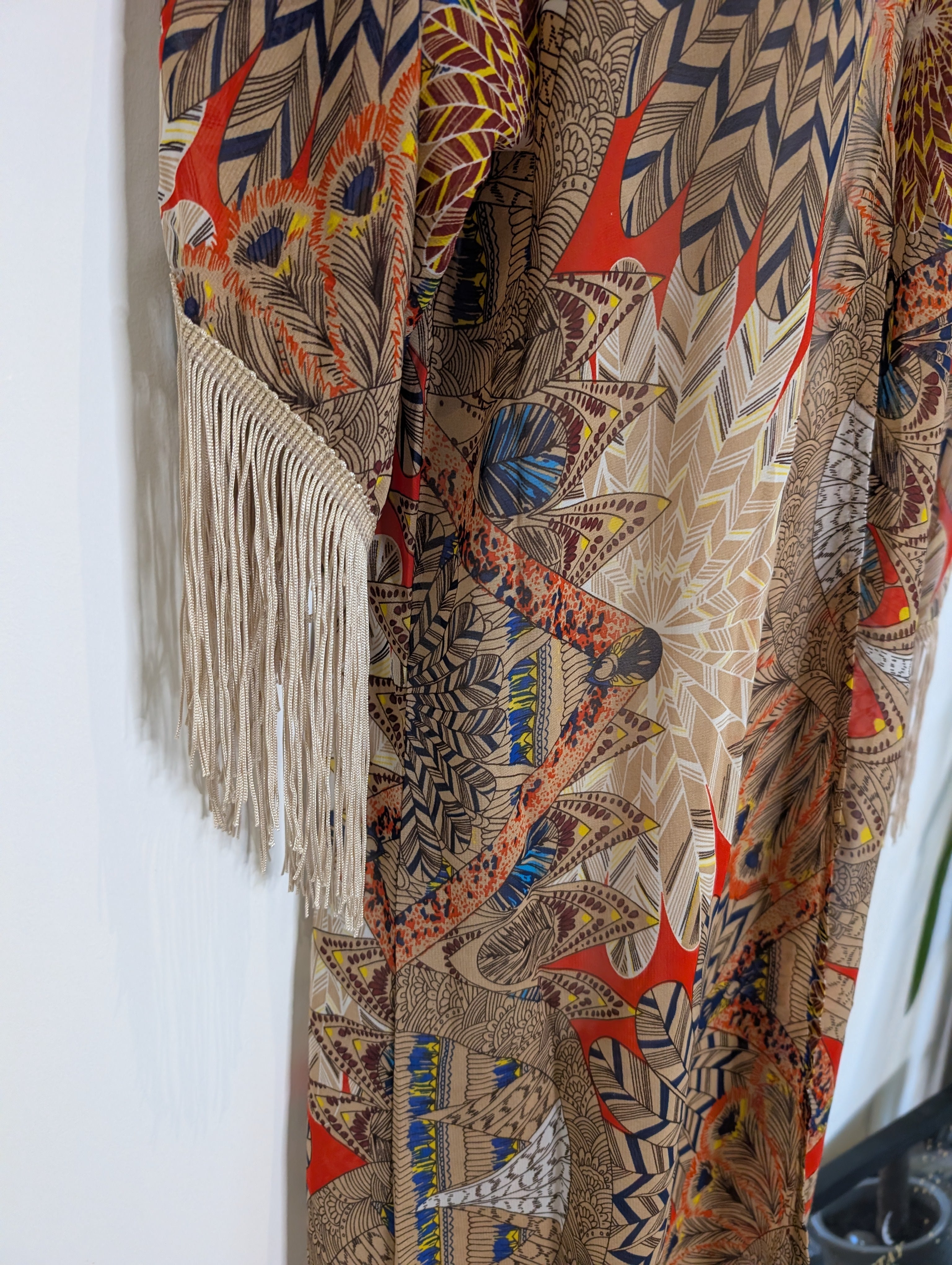 Boho Fringe Kimono O/S