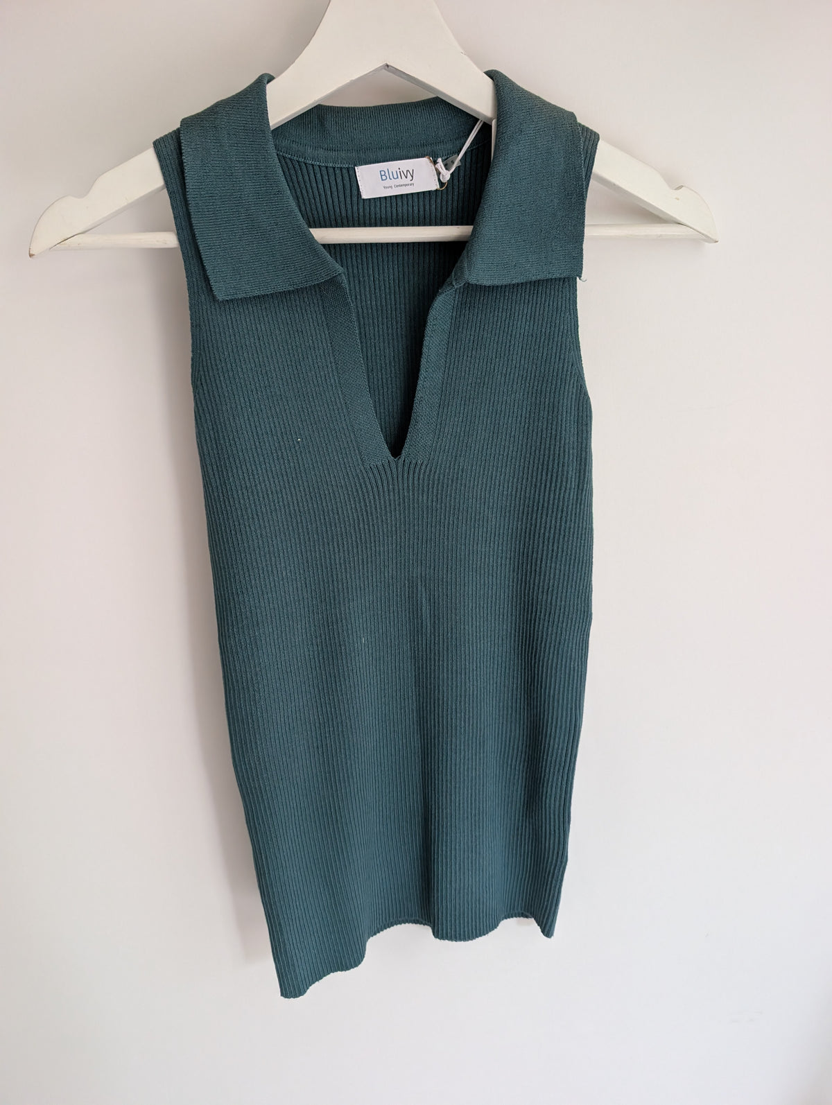Teal Rib Top (S)