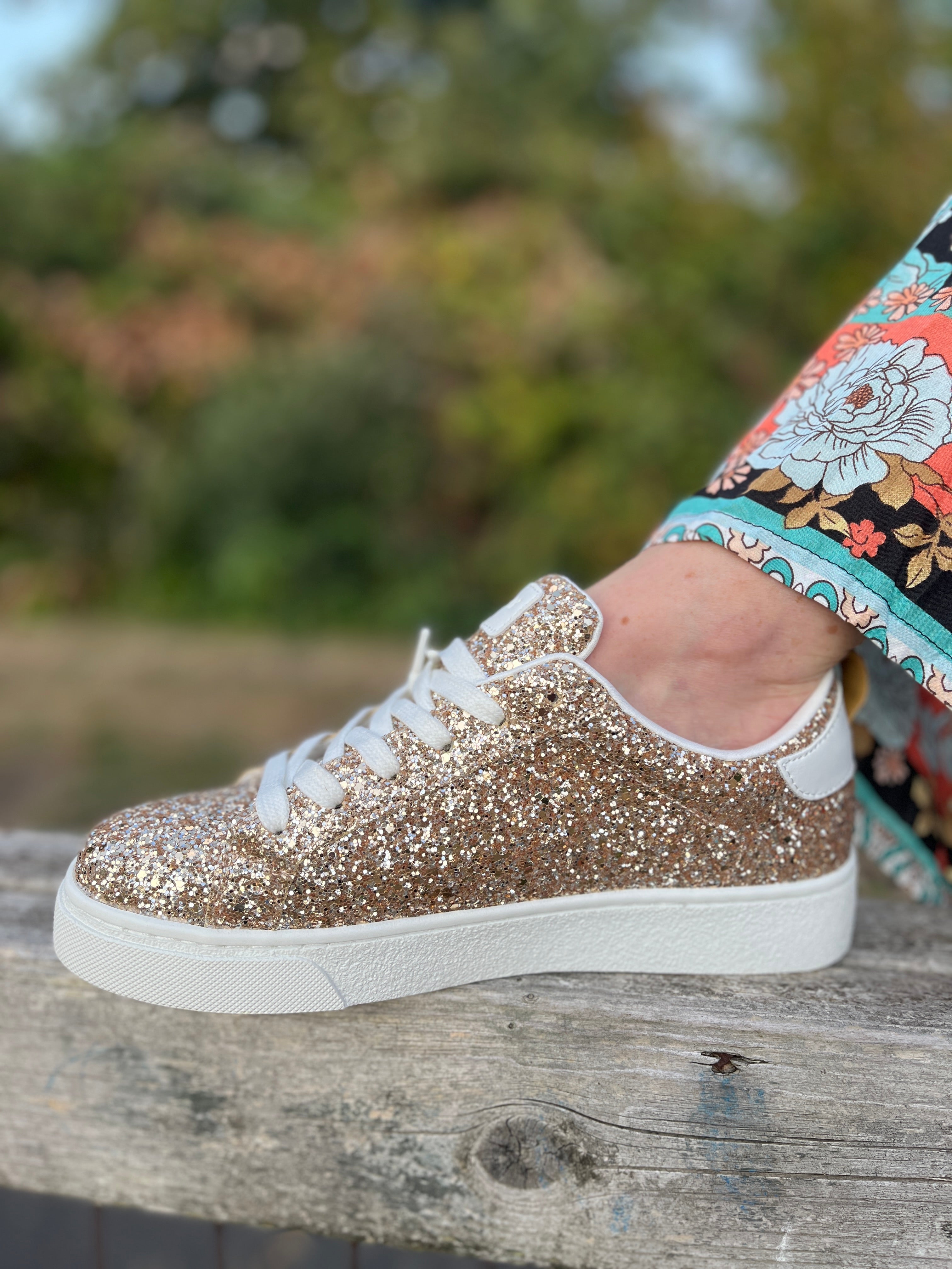 Gold Sparkle Pumps - Boho Buffalo Accessories