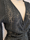 Black Crochet Dress S