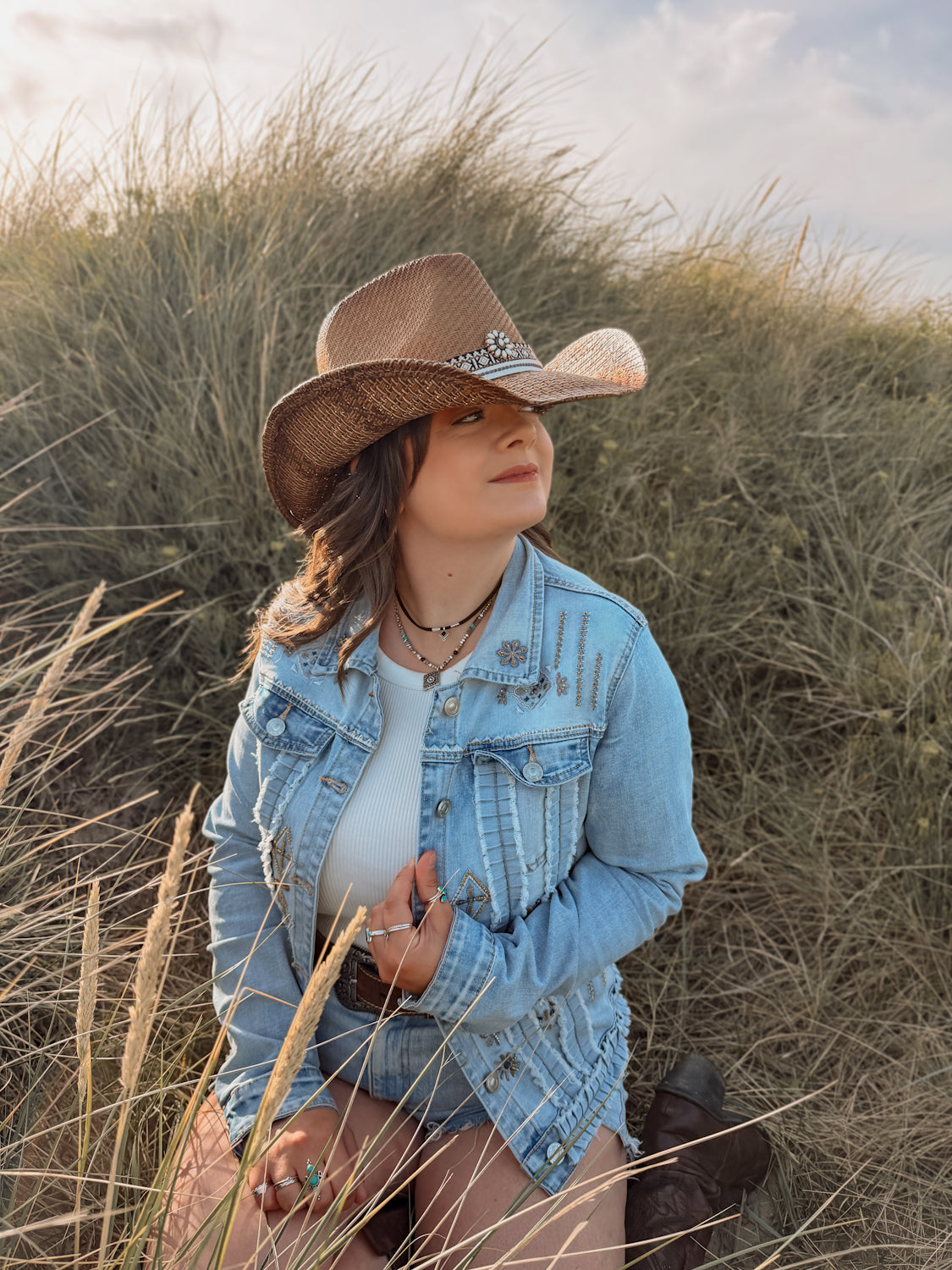 Ibiza Vibes Denim Jacket (S-2XL) - Boho Buffalo Accessories