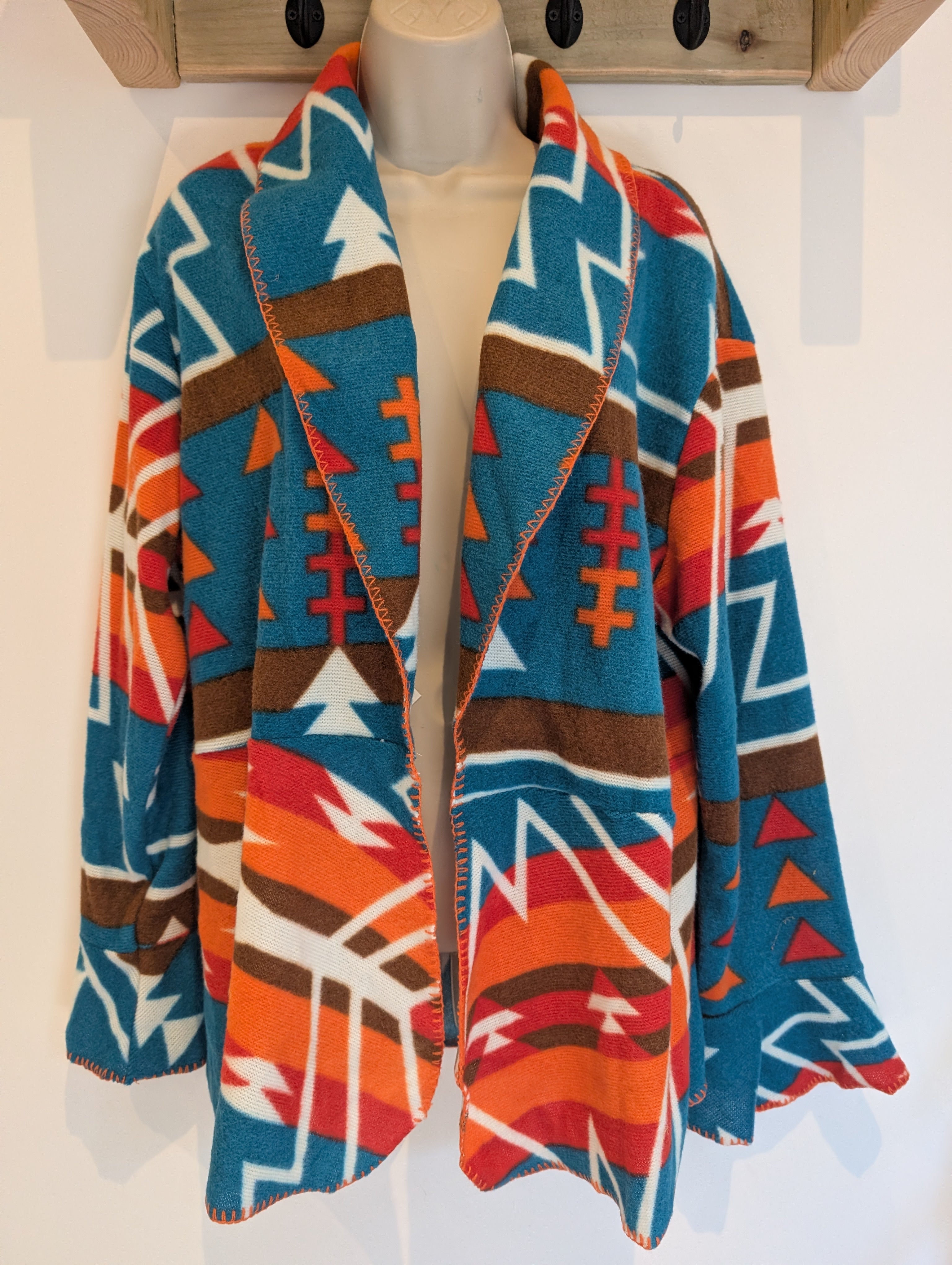 Aztec soft fleecy cardigan M