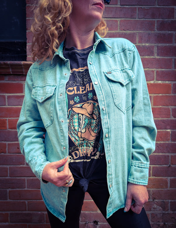 Jade Denim Shacket (S-3XL)