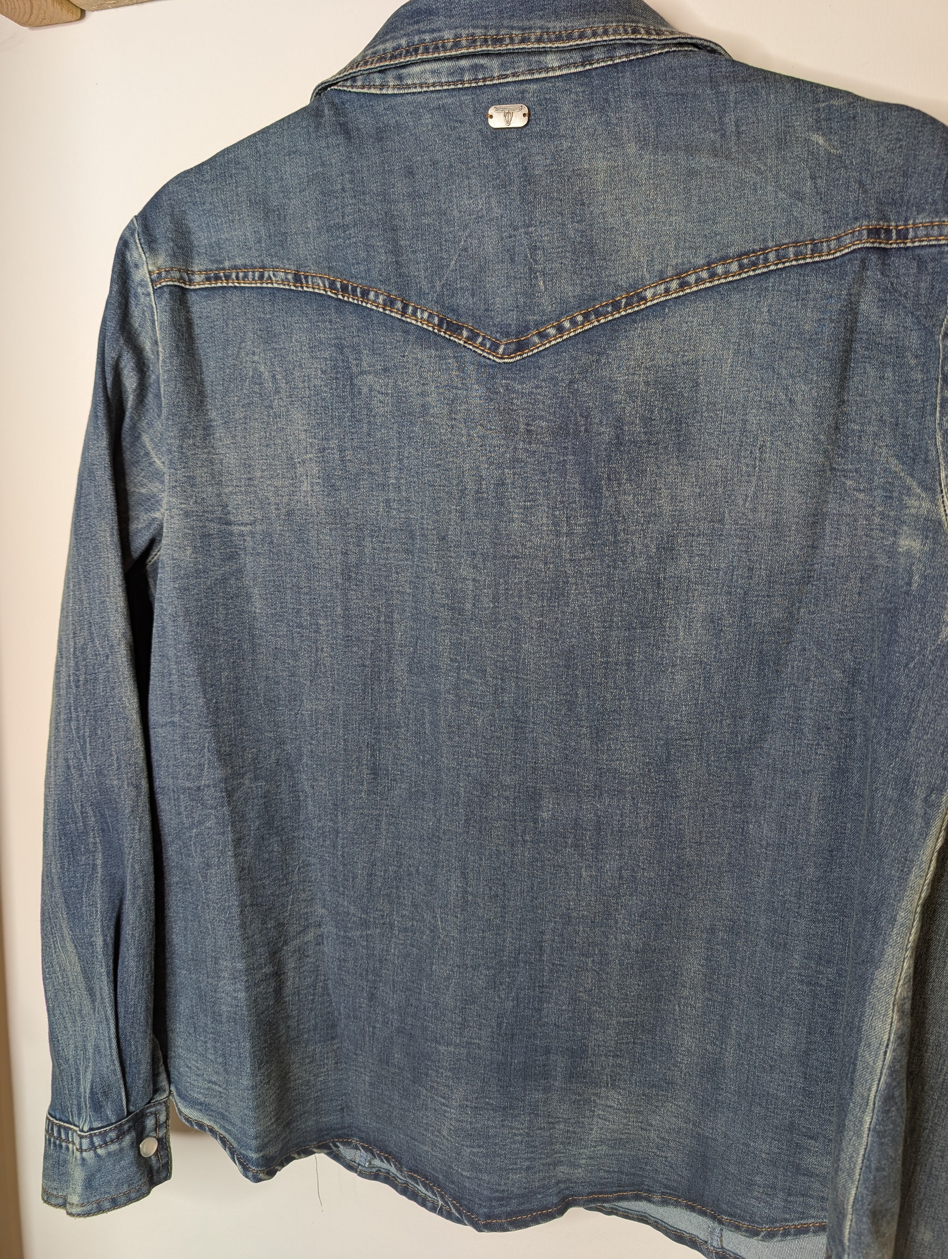 Buffalo Embroidered Denim Shirt (S-3XL) - Boho Buffalo Accessories