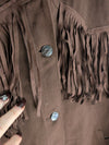 Brown Fringe Shacket M